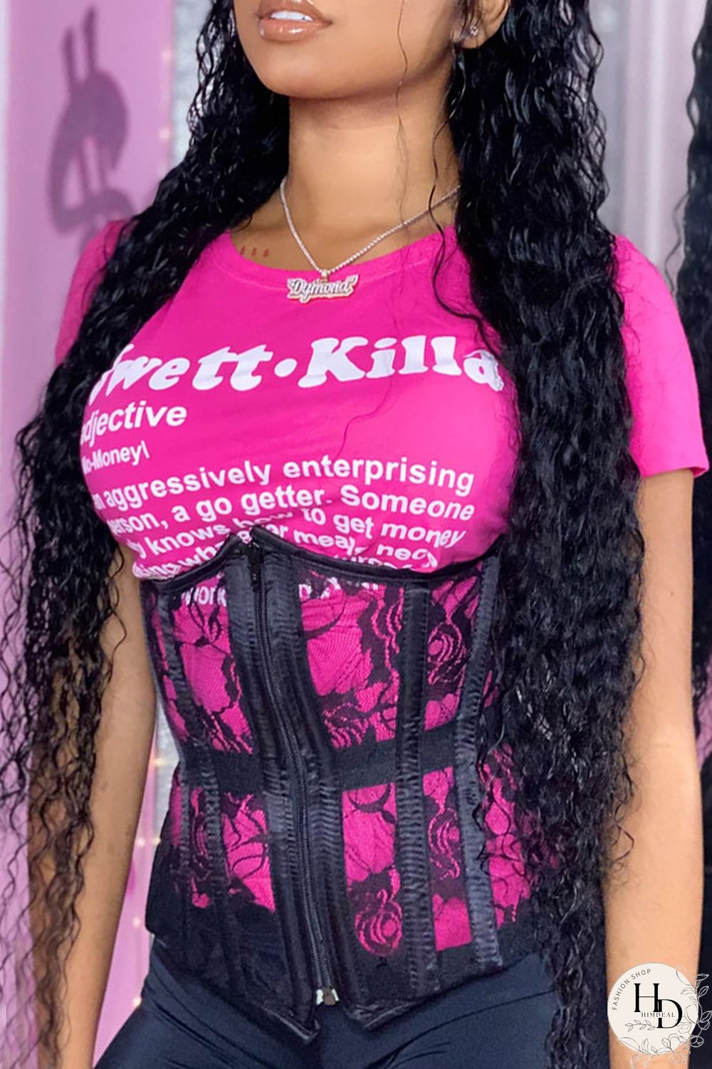 Black Fashion Casual Letter Print Basic Without Belt O Neck T-Shirts