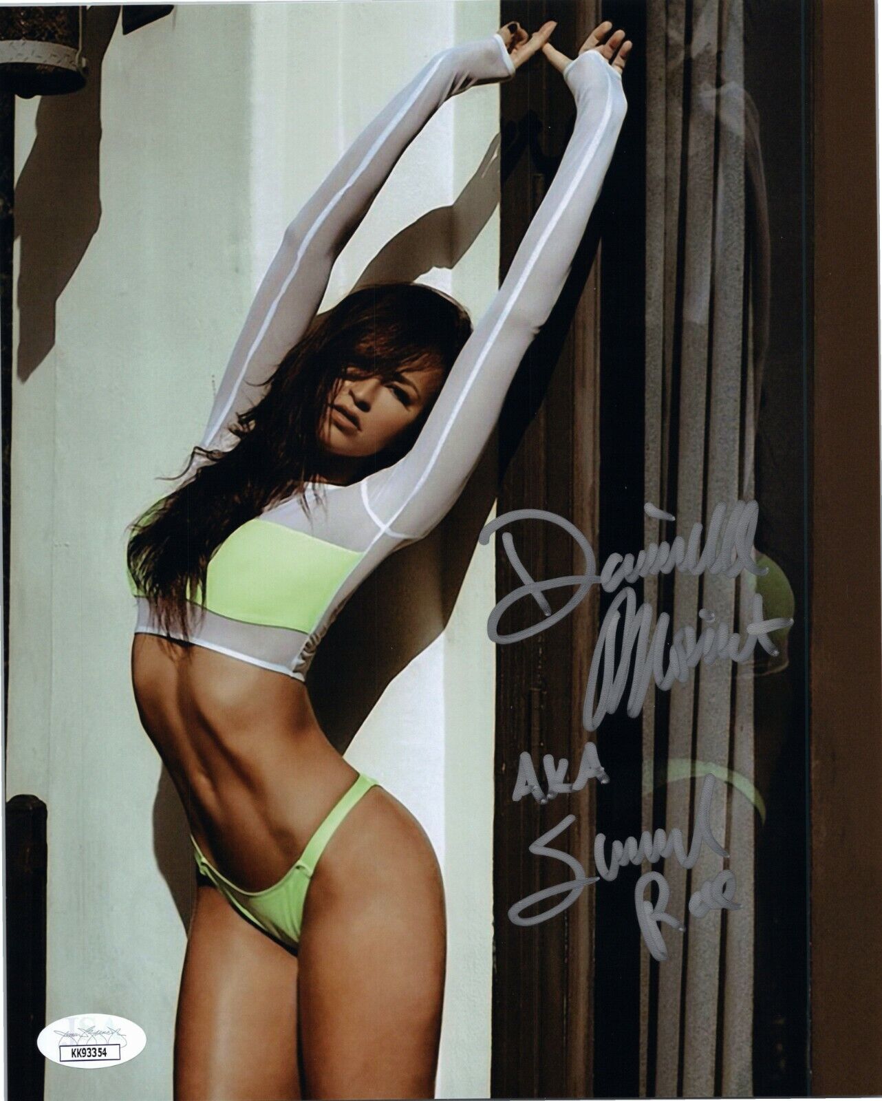 DANIELLE MONET ~SUMMER RAE Authentic Hand-Signed WWE DIVA