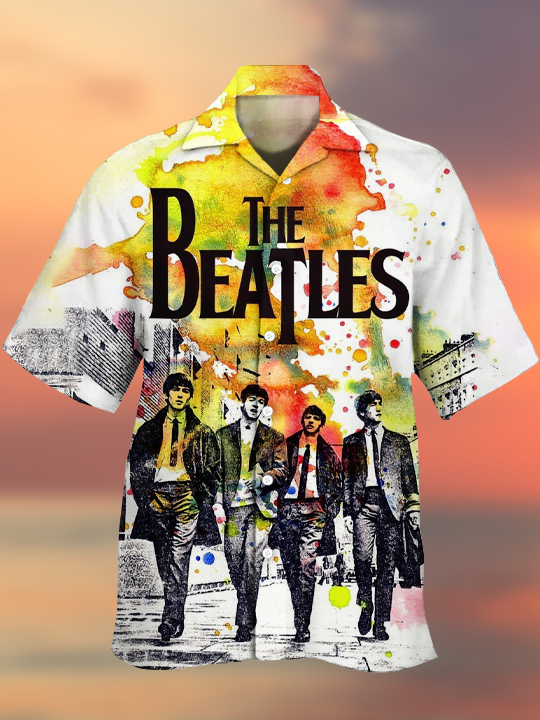 Rock band character graffiti style men's short-sleeved shirt PLUSCLOTHESMAN