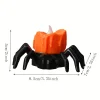 Bougie lumineuse &agrave; dos d'araign&eacute;e d'Halloween