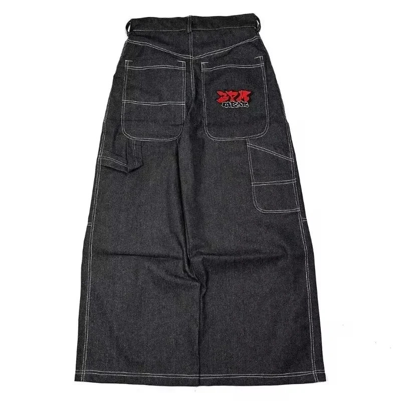 Zeusesim Street Y2K New Fashion Punk Clearance Spot Sale Straight Jeans Women Harajuku Casual Loose Oversized Wide-leg Pants Unisex Jeans