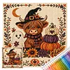 Halloween 18CT 2 Strands DIY Stamped Cross Stitch Kit for Adult 30x30cm tapestrymarket