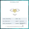 18K Gold Plated Heart Ring 925 Sterling Silver