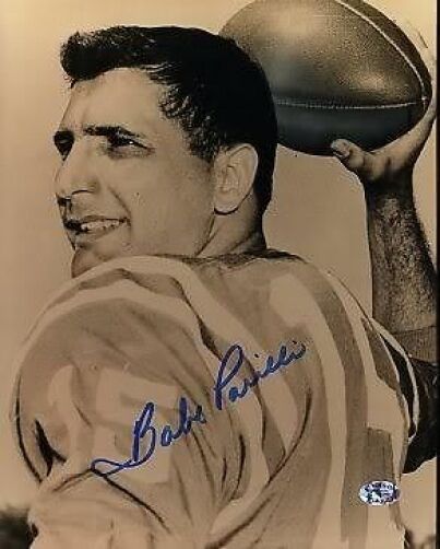 Vito Babe Parilli Signed 8x10 Sop Cert Jsa Autograph Authentic