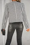 Full Of Love Houndstooth Cropped Jacket