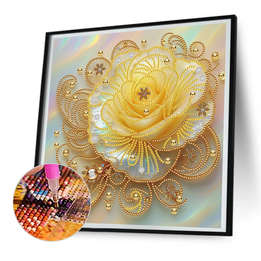 Diamond Painting - Partial Special Shaped Drill - Rose(Canvas|30*30cm)