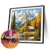 Diamond Painting-DIY Full Round Drill Snow Mountain(40*40 CM)