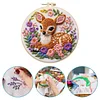 Animal DIY Stamped Embroidery Starter Kit for Beginners Adults Craft Lovers Gift Cross Stitch Kit with Embroidery Hoop 29x29cm