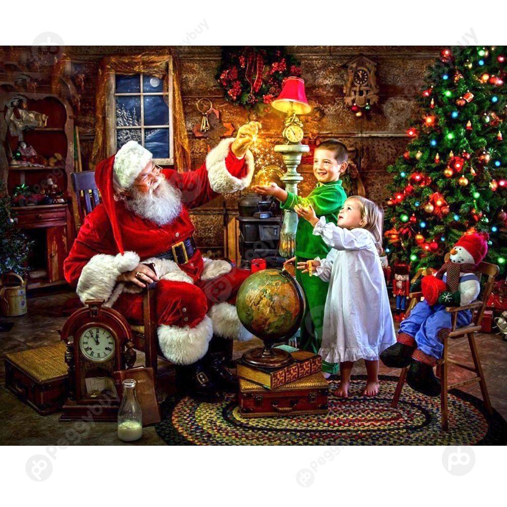 

30*40CM Round Drill Diamond Painting-Santa Claus, 501 Original