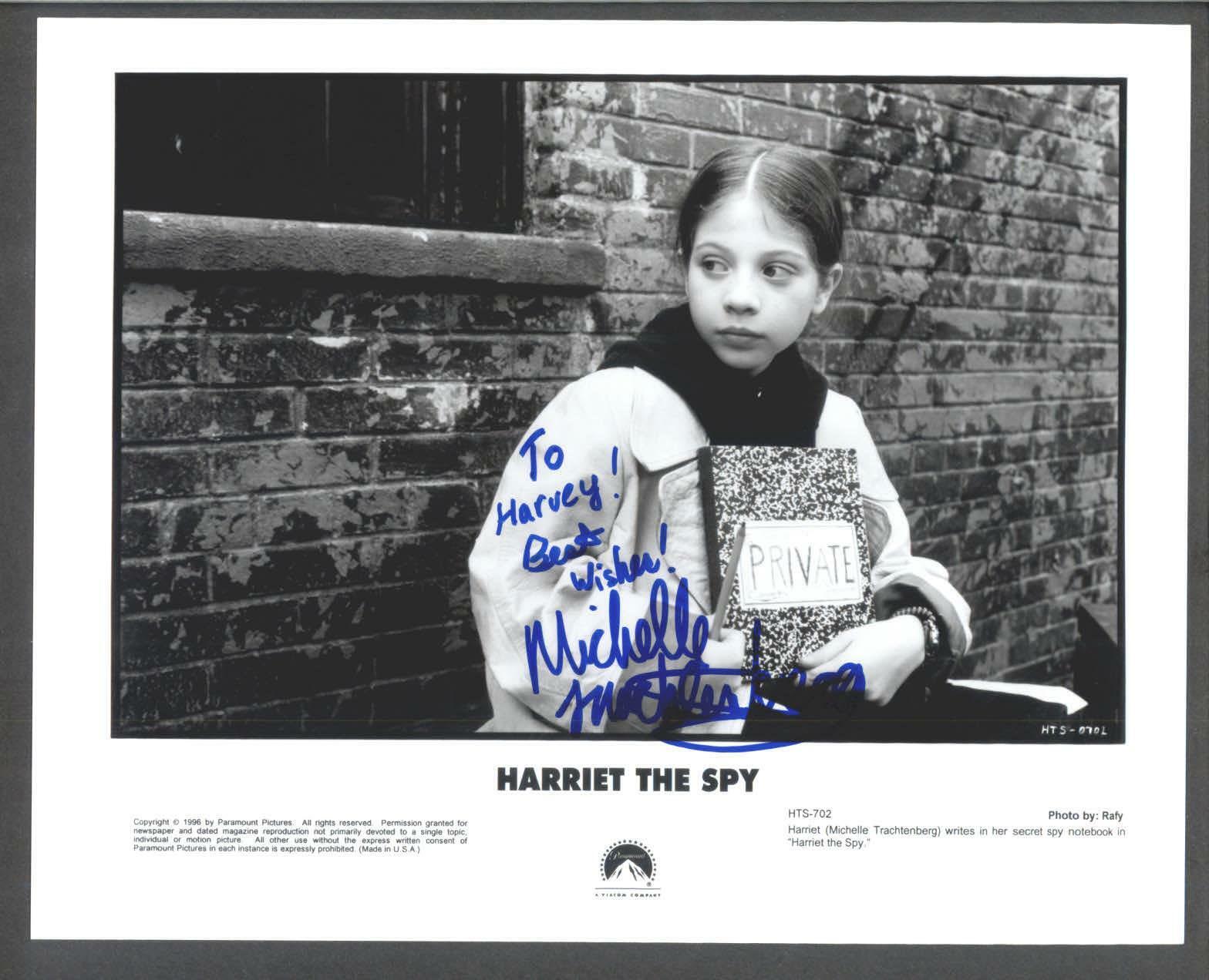 Michelle Trachtenberg - 8x10 Signed Autograph Movie Still - Harriet the Spy