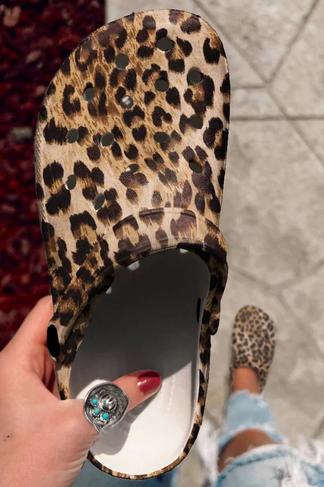 Leopard Clogs