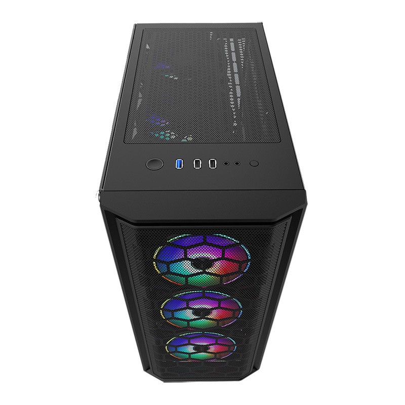 航嘉GX580X电脑机箱 电源风扇套餐ATX水冷游戏台式主机箱下置电源-Digicat 猫电澳洲