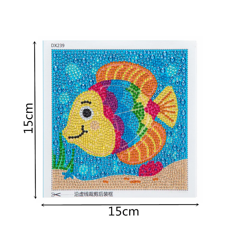 Diamond Painting - Full Crystal Rhinestone - Fish(15*15cm)【Without Frame】