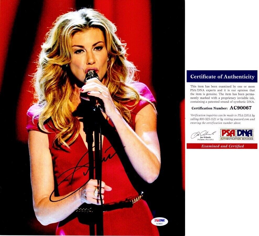 Faith Hill Signed Country Music Singer 11x14 inch Photo Poster painting with PSA/DNA COA