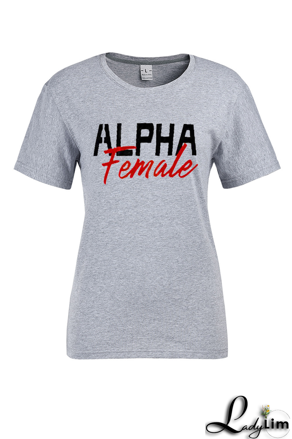 White Fashion Simplicity Print Split Joint Letter O Neck T-Shirts