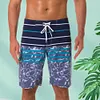 Gioiacombo&trade; Pantaloni da spiaggia casual da uomo con stampa surf a righe