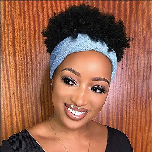 Hot Sexy Kinky Curly Wig with Blue Headband-elleschic