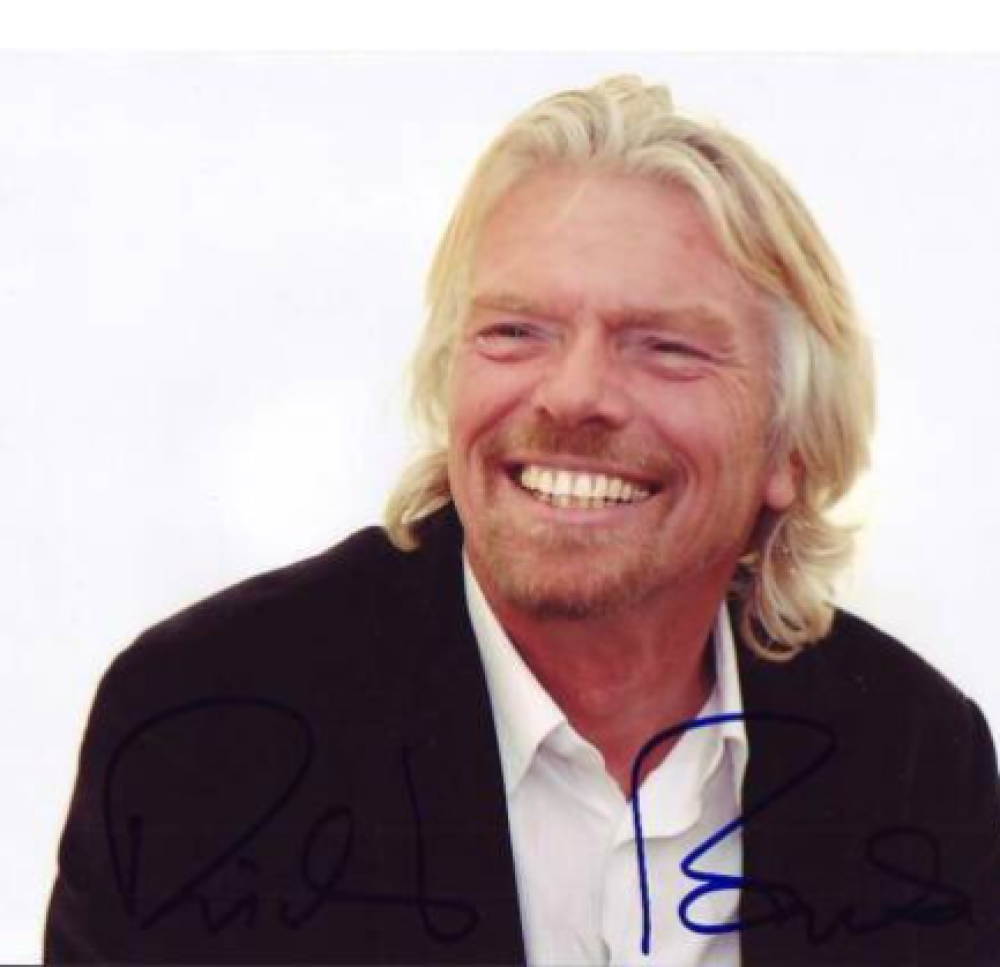 RICHARD BRANSON SIGNED AUTOGRAPH 8x10 Photo Poster painting - VIRGIN GALACTIC BILLIONAIRE CEO