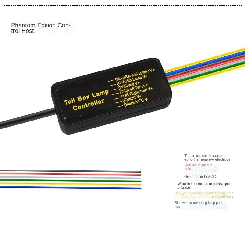 Car modified tail wing LED carbon fiber streamer light