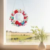 (US Local) DIY Sunflower Butterfly Hanging Mirror Diamond Art Kits Wall Door Decor