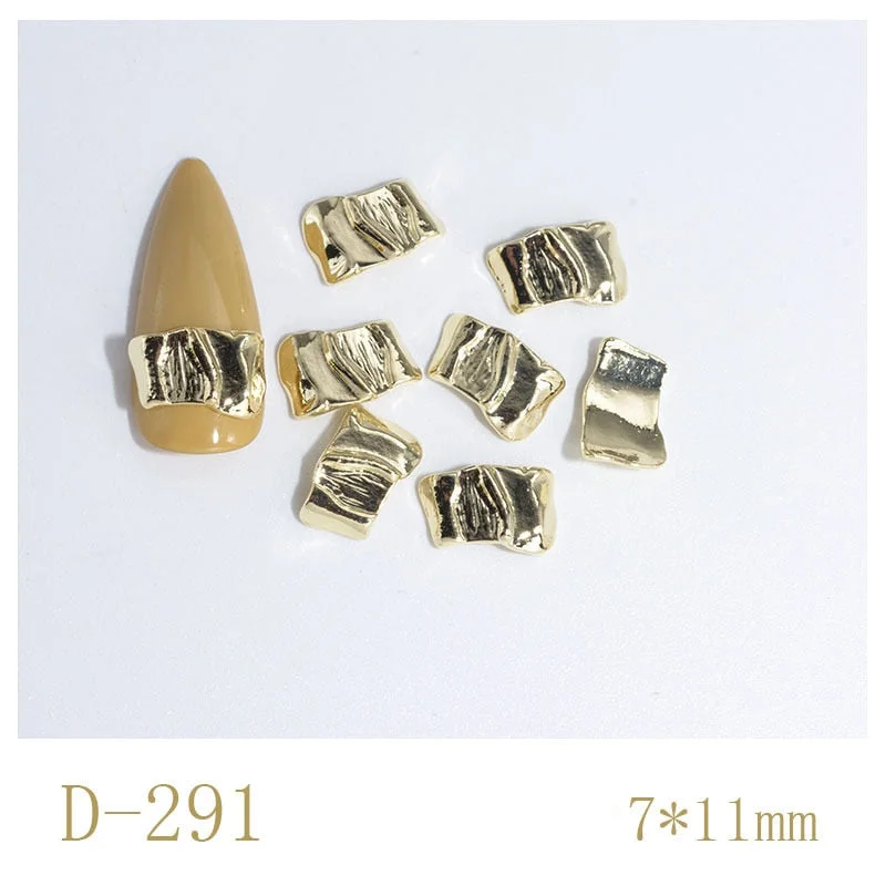 Nail Decoration Irregular Special Shaped Rutin Designs Metal Rhinestones 50 pcs/Set Nail Tips For Beauty Salons