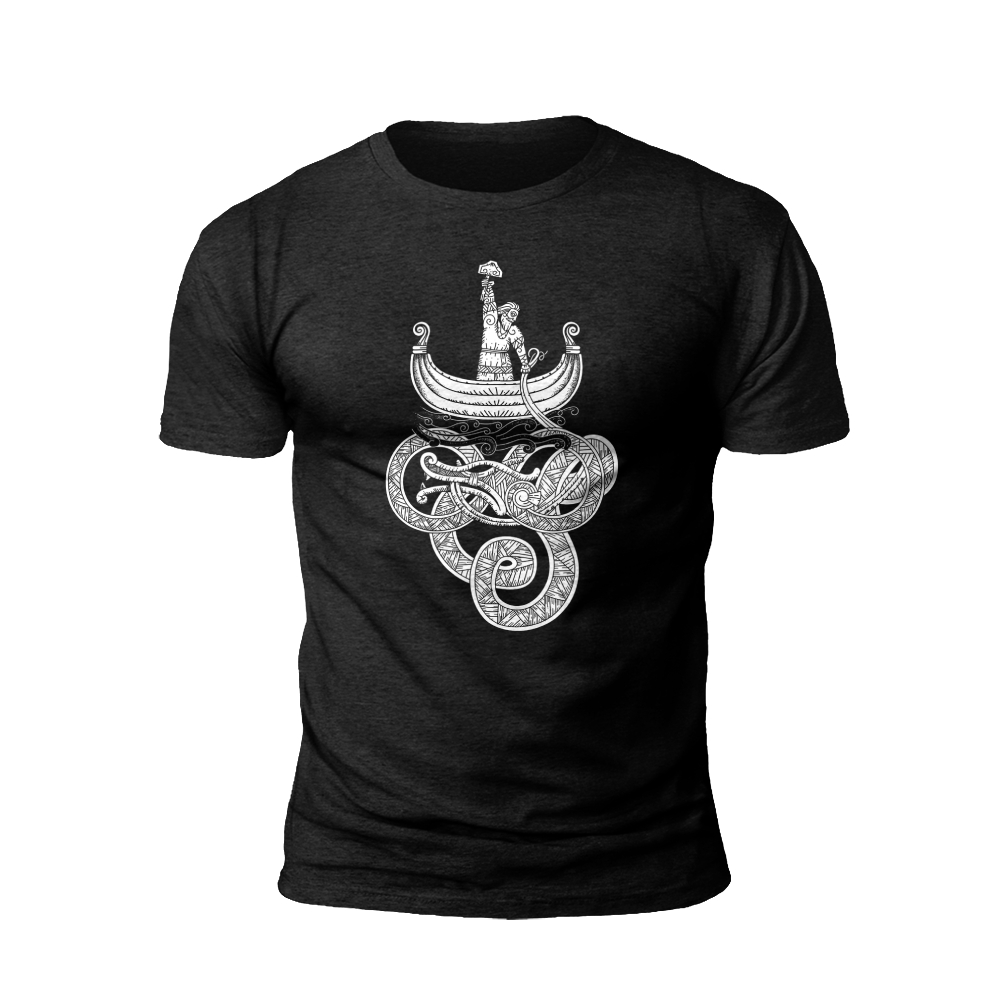 Norse Serpent: The Jormungandr's Coiled Might T-shirt