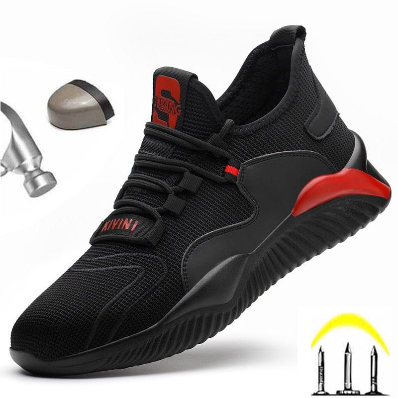 Industrial Men Work Shoes Steel Toe Safety Working Men Ankle Boots Anti-Smashing Causal Sport Sneaker Lightweight Freeshipping