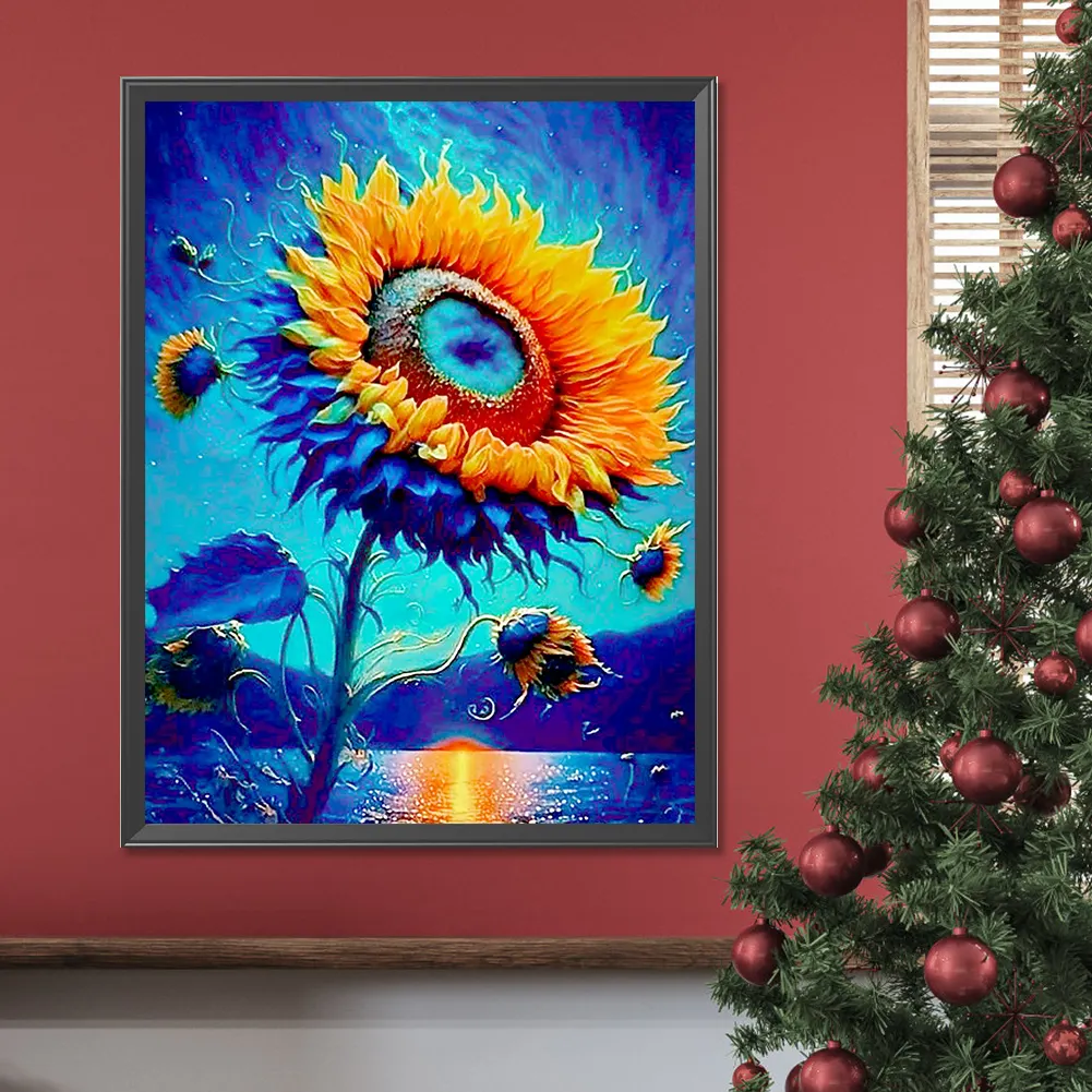 Full Round Diamond Painting 30*40cm - Swaying Sunflowers