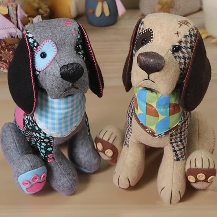 DIY Patchwork Scrappy Dog Templates With Instructions