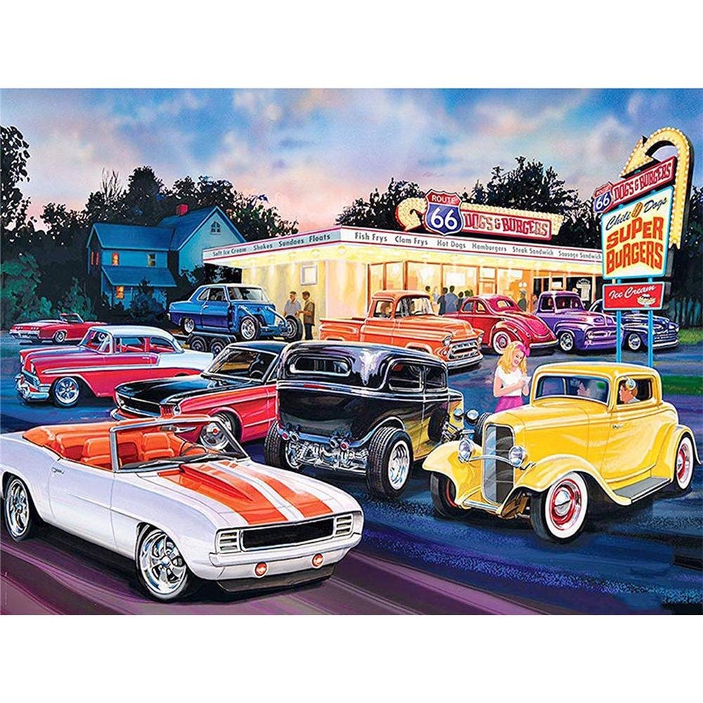 Full Round Diamond Painting - Cars(30*40cm)