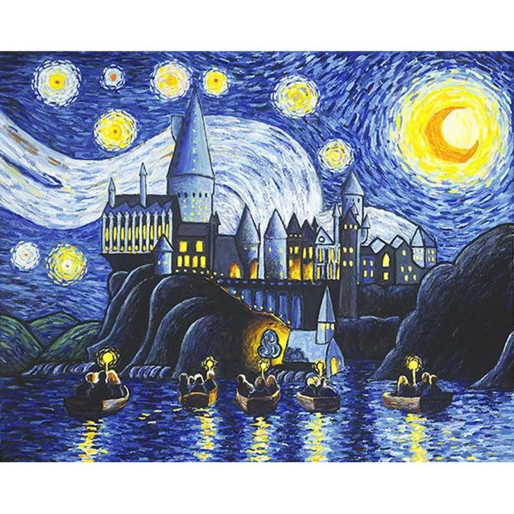 Full Round Diamond Painting Starry Night (40*30cm)