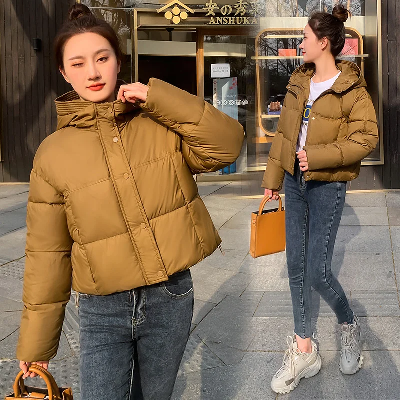 Toloer Down Cotton Clothes Women's Short Style 2024 Winter New Thickened Loose Stand Collar Bread Clothing Cotton-Padded Clothes Small Coat Tide-Outfit Ideas