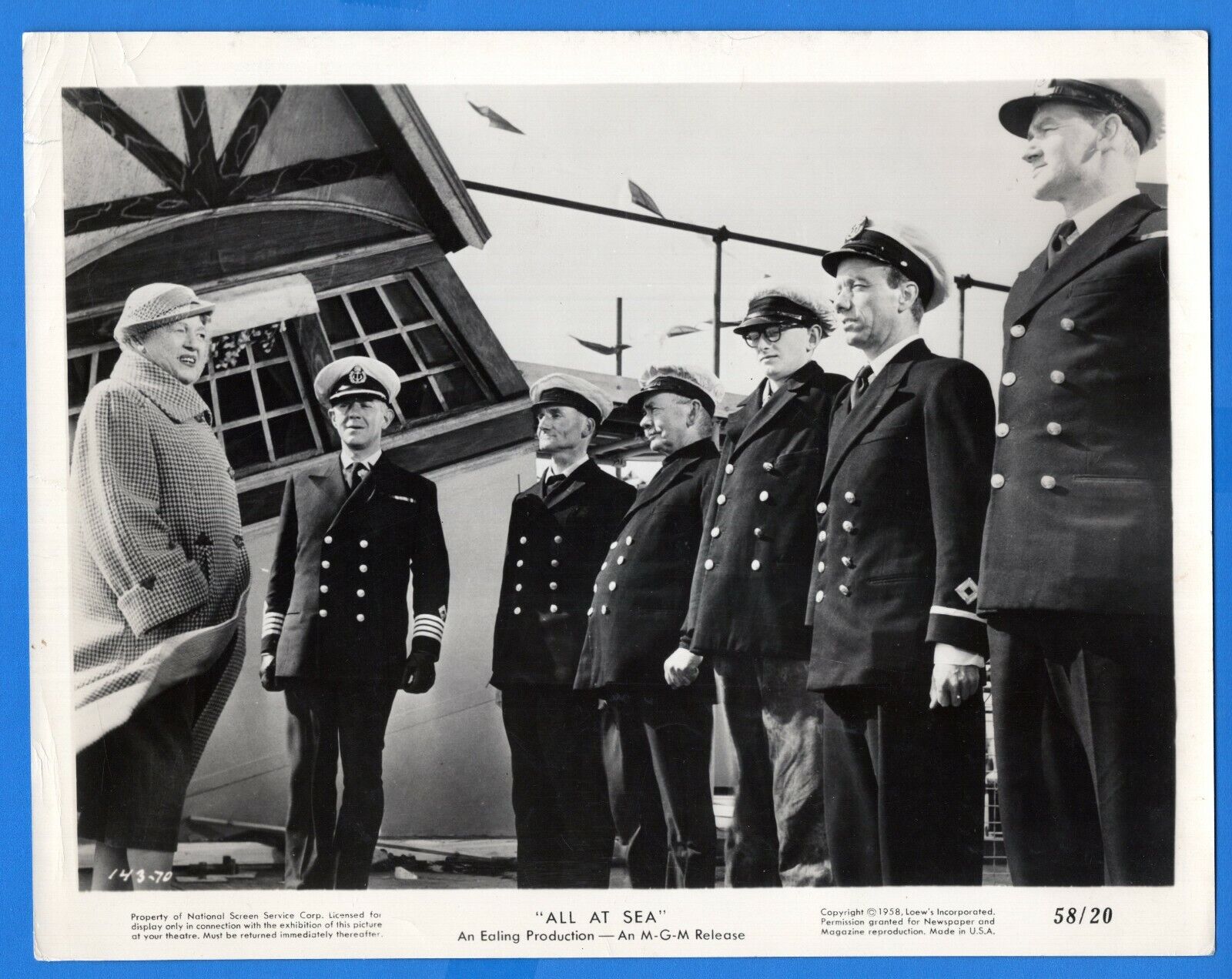 ALL AT SEA Movie Vintage 8x10 Promo Press News Photo Poster painting 1958