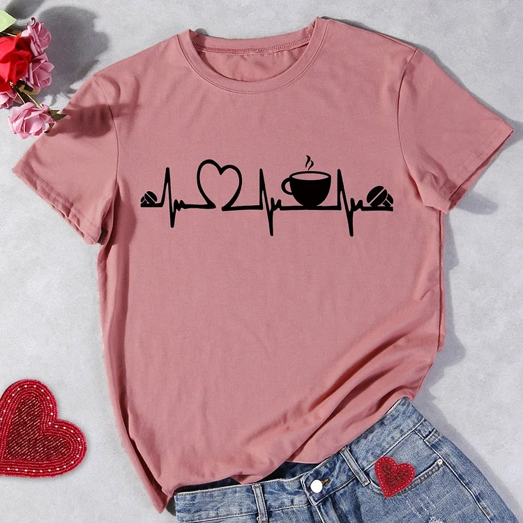 ANB - Coffee Heartbeat Coffee Cup  T-Shirt-011687