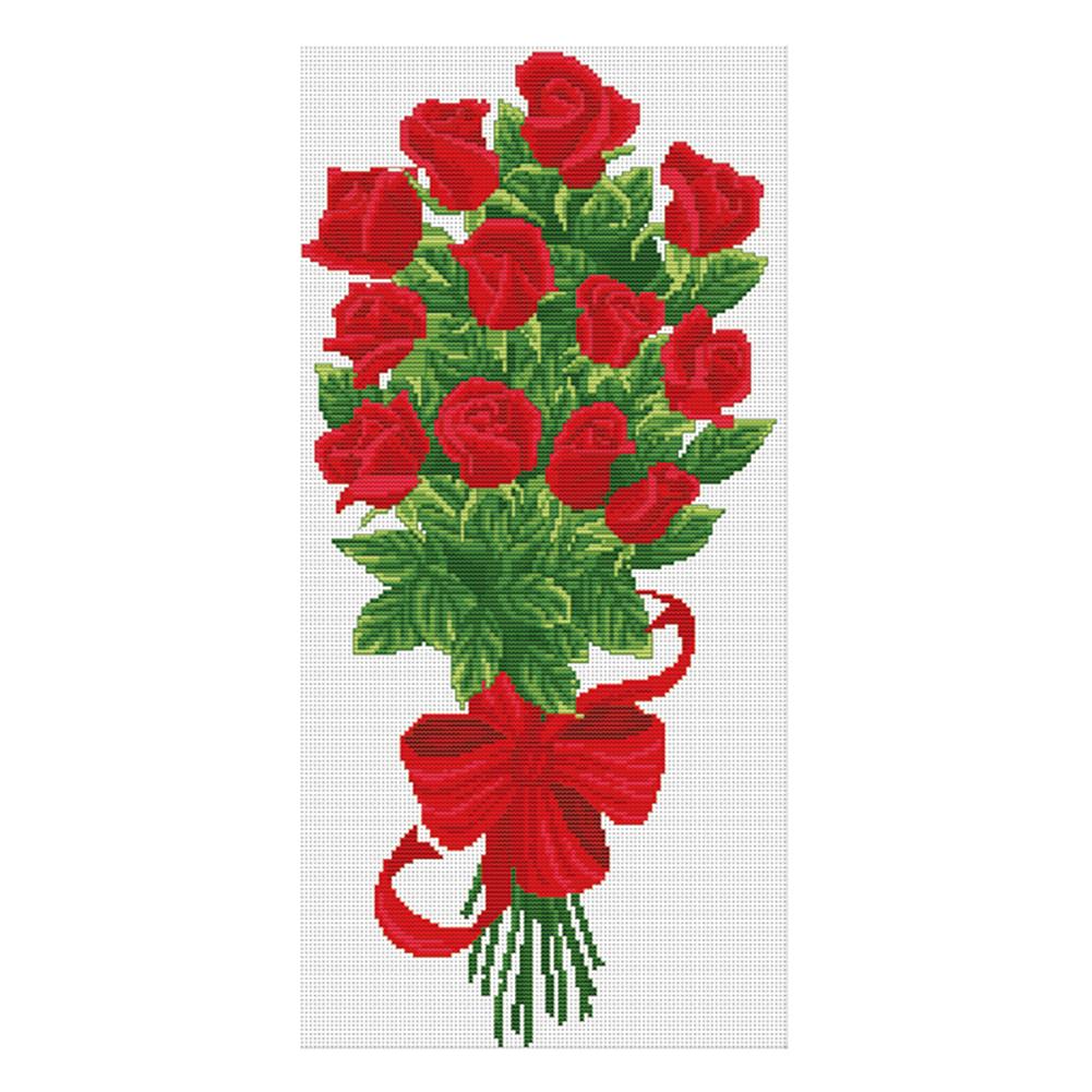 

Lover Rose - 11CT Stamped Cross Stitch - 34*64cm, 501 Original