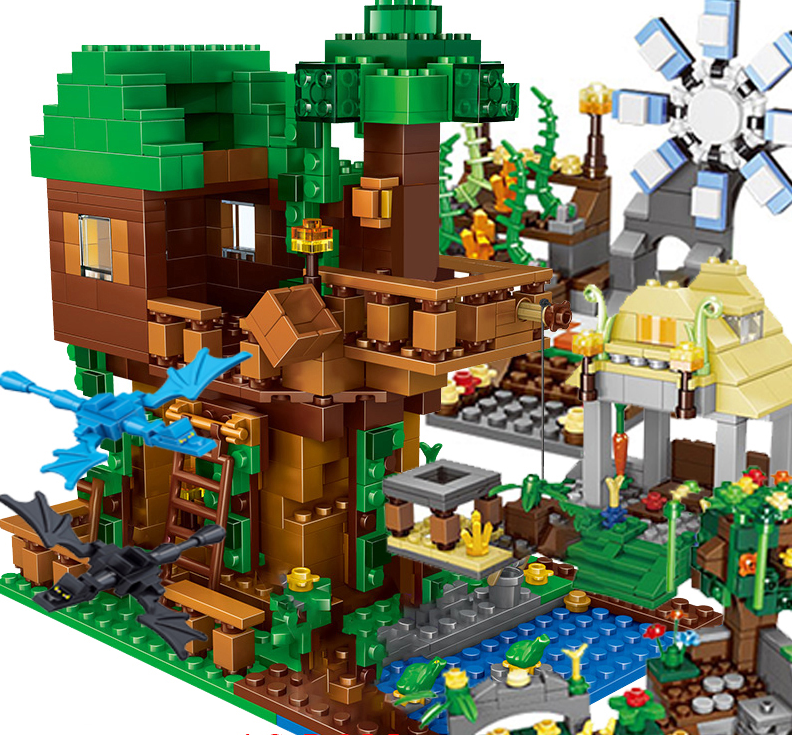 21 New Sets Minecraft Building Blocks Tree House Bricks Toys For Children