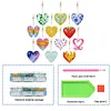 12pcs Romantic Element Double-Sided DIY Diamond Painting Keychain Kit
