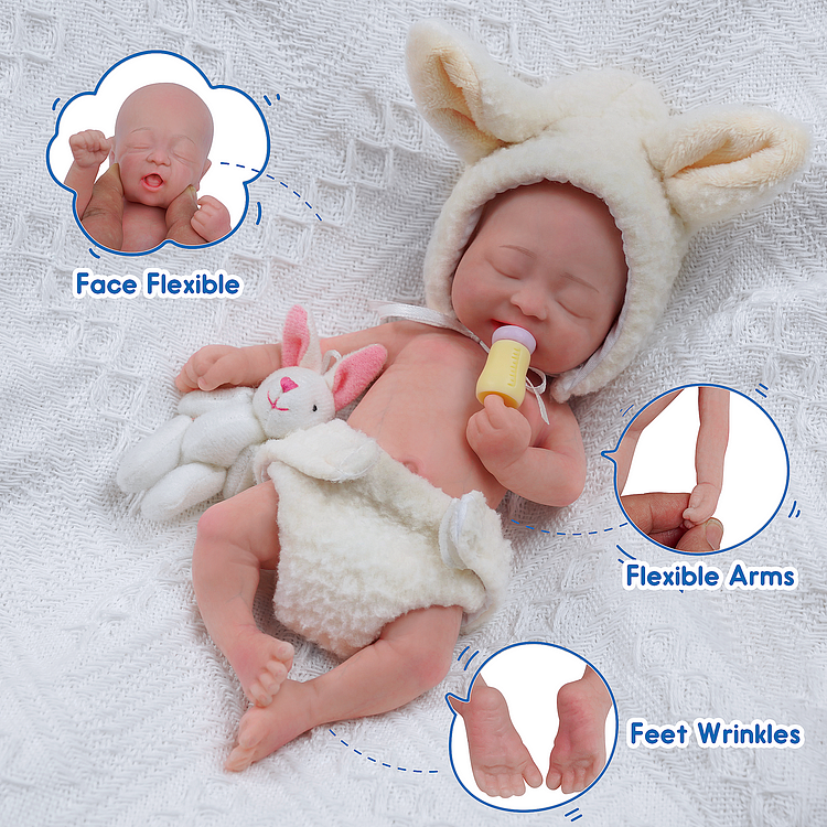 BABESIDE Lifelike Reborn Baby Dolls Aurora 16 Inch (Weight 4 lb) Full  Platinum Silicone Reborn Baby