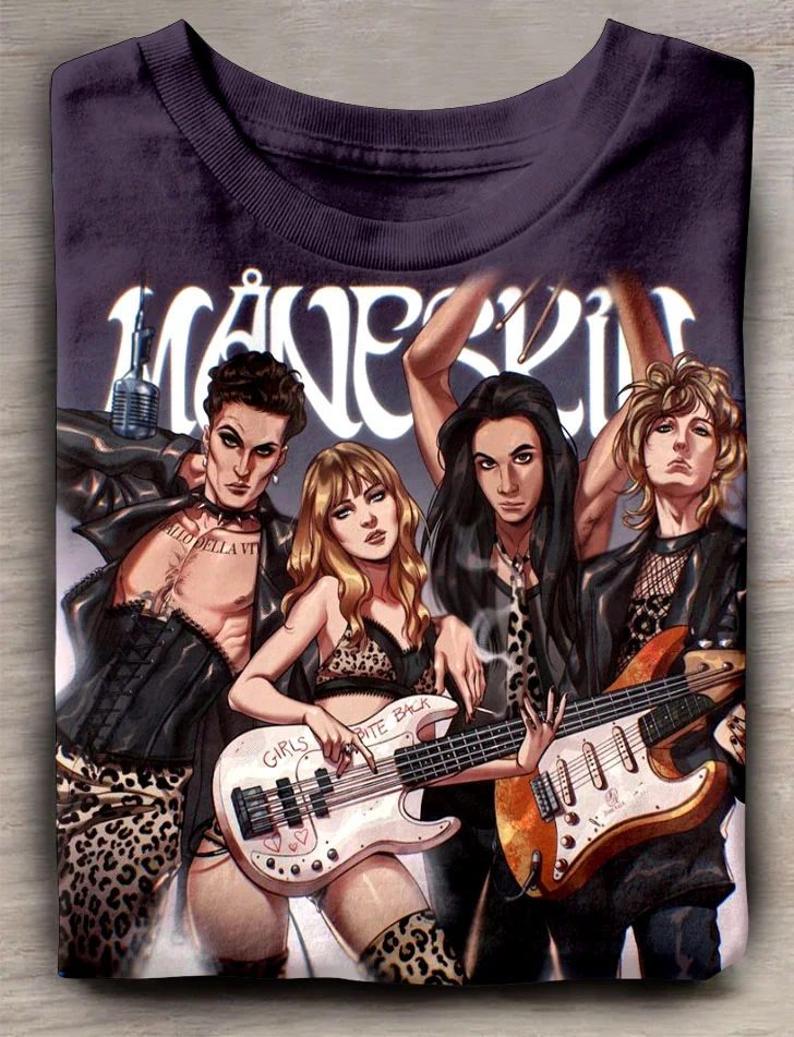 Teecade Måneskin Band Comic T-shirt