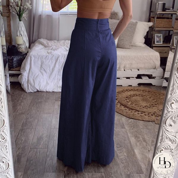 Vintage Pockets Plain Plus Size Casual Pants