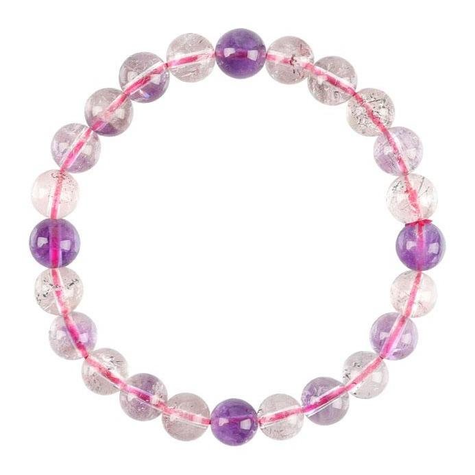 Rutilated Amethyst Mixed Bracelet