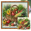 (Multi-Style) Harvest Basket-11CT Stamped Cross Stitch 40*40cm/15.75*15.75in