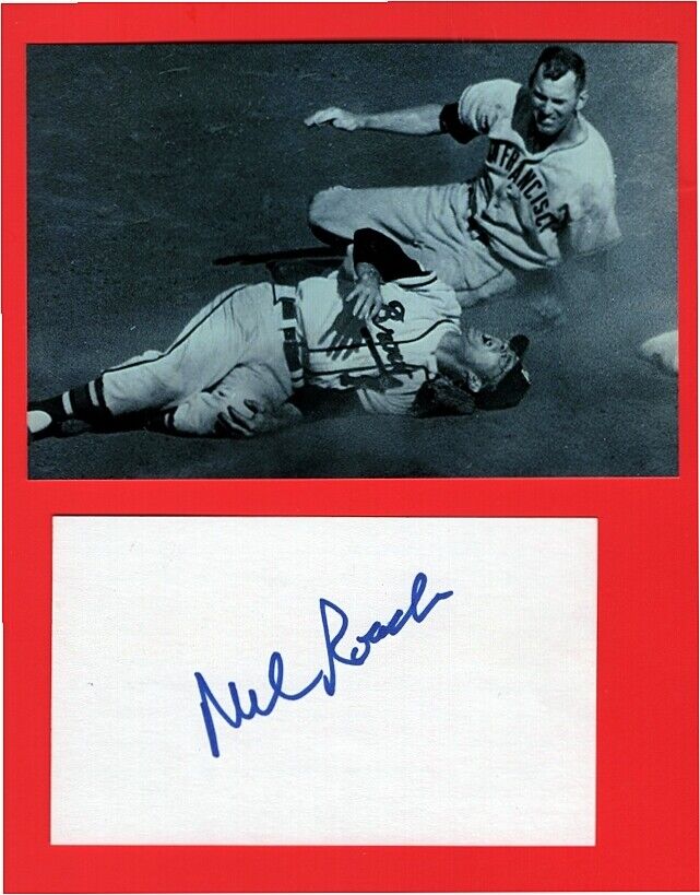 1961 MEL ROACH-MILWAUKEE BRAVES AUTOGRAPHED 3X5 W/GLOSSY 4X6 Photo Poster painting