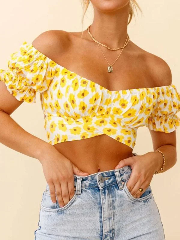 Off shoulder floral top