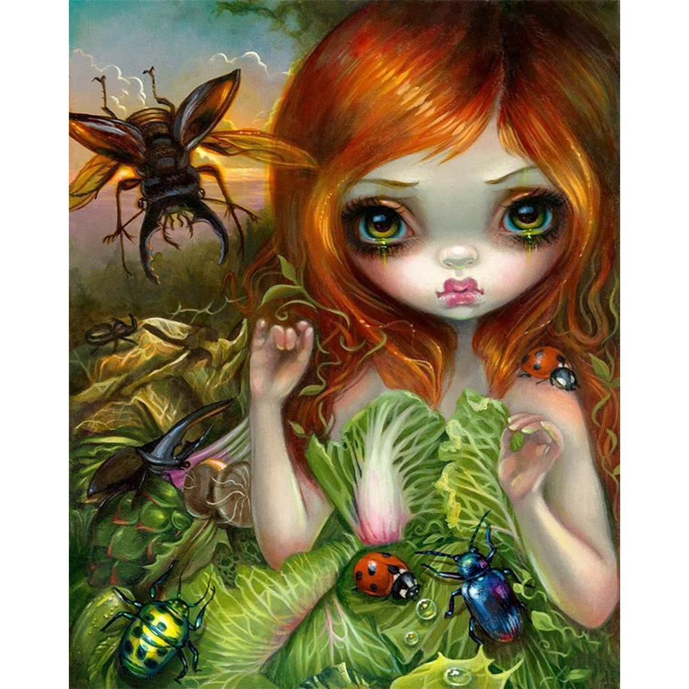 

(Multi-Size) Big Eye Girl - Round/Square Drill Diamond Painting 30*40CM/40*50CM, Square diamond 40*50cm, 501 Original