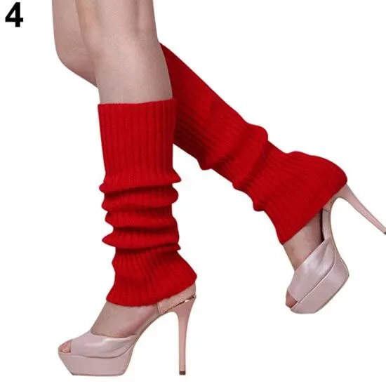 Lady Women High Socks Women Pure Colour Solid Candy Color Knit Winter Leg Warmers Loose Style Boot Socks Gift Warm boots leg