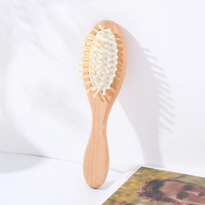 Lotus Baby Wool Bath Brush Children’s Bath Brush Scrub Brush Lotus Air Bag Massage Comb Beech Flat Comb Three-piece Set