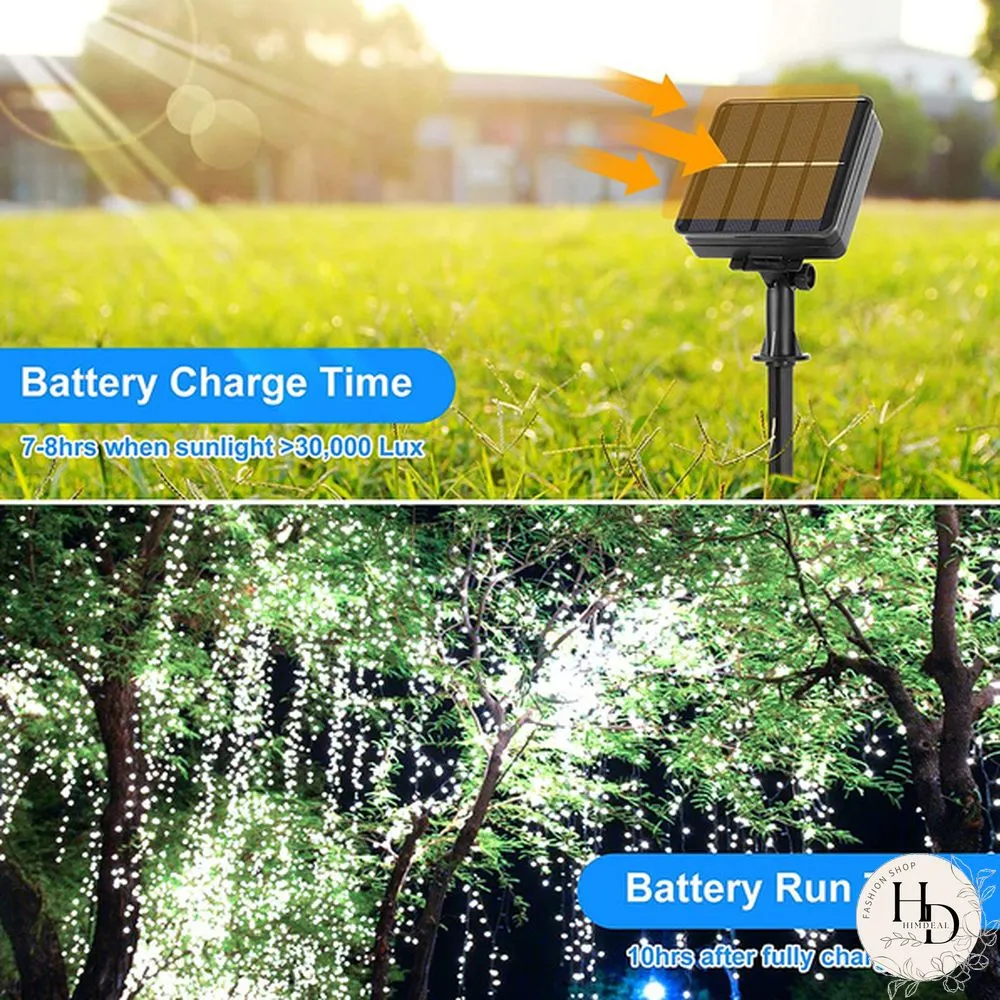 Waterproof Solar-Powered Fairy Modes Copper Wire for Christmas Patio