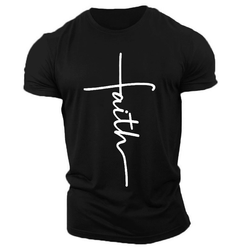 Men's casual letter print short-sleeved T-shirt / [viawink] /