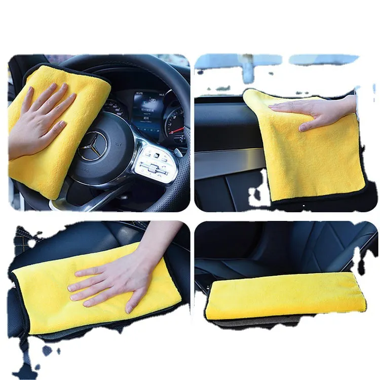 Customized Wholesale High Quality Thicken Quick Dry Car Drying Microfiber Cleaning Towels Thick Terry Cloth for Detailing Clean